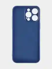 Синий чехол для iPhone 15, 14, 13 Pro, Max, Plus, Mini, ребристый, силиконовый, BROSCORP, карбон