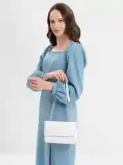 Белый сумка женская через плечо из экокожи