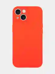 Красный чехол + стекло для iPhone 15 силиконовый ROSCO матовый тонкий с бортиком- защитой камер