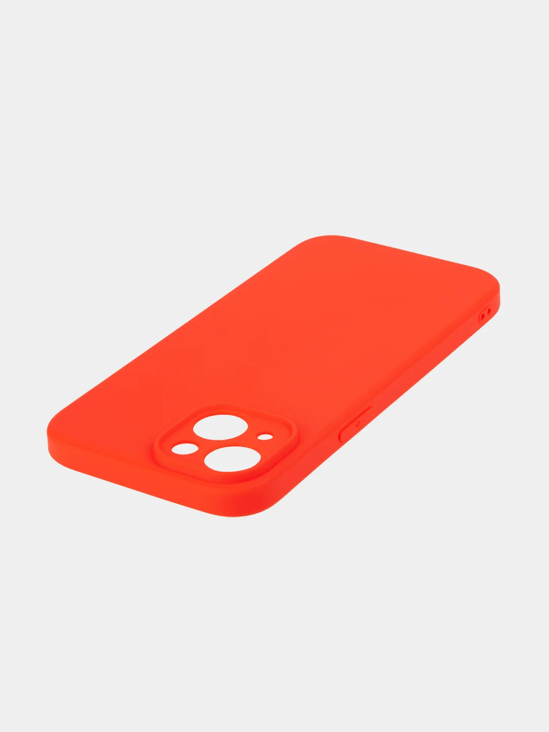 Красный чехол + стекло для iPhone 15 силиконовый ROSCO матовый тонкий с бортиком- защитой камер