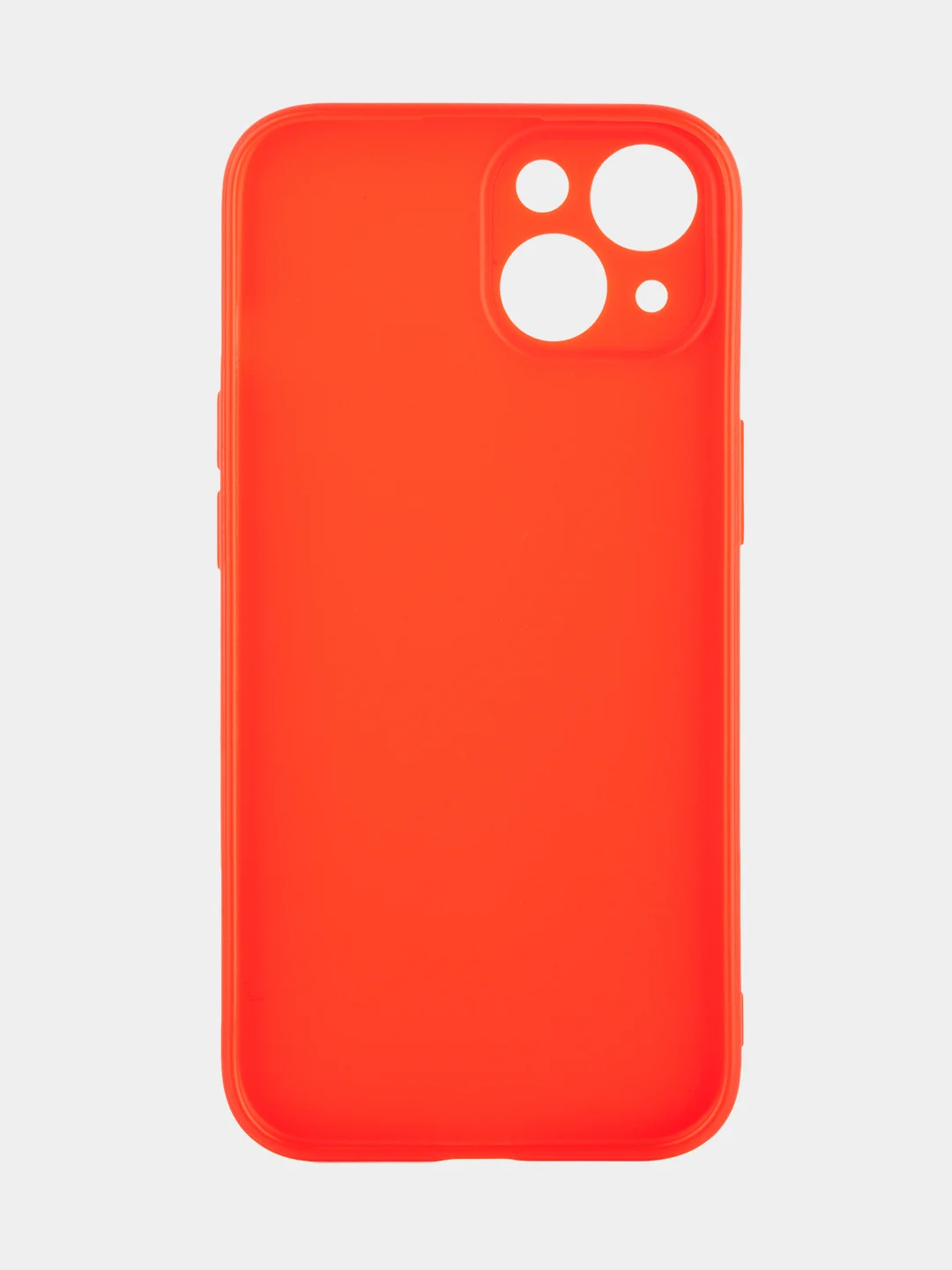 Красный чехол + стекло для iPhone 15 силиконовый ROSCO матовый тонкий с бортиком- защитой камер