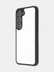 Прозрачный чехол для Samsung Galaxy S23 пластиковый ROSCO противоударный с силиконовой окантовкой