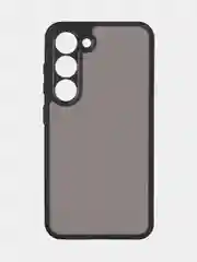 Черный чехол для Samsung Galaxy S23 пластиковый ROSCO противоударный с силиконовой окантовкой