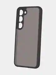 Черный чехол для Samsung Galaxy S23 пластиковый ROSCO противоударный с силиконовой окантовкой