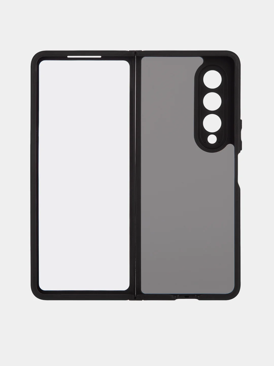 Черный чехол для Samsung Galaxy Z Fold 4, ROSCO, противоударный, силиконовая окантовка