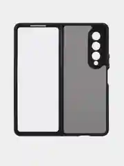 Черный чехол для Samsung Galaxy Z Fold 4, ROSCO, противоударный, силиконовая окантовка