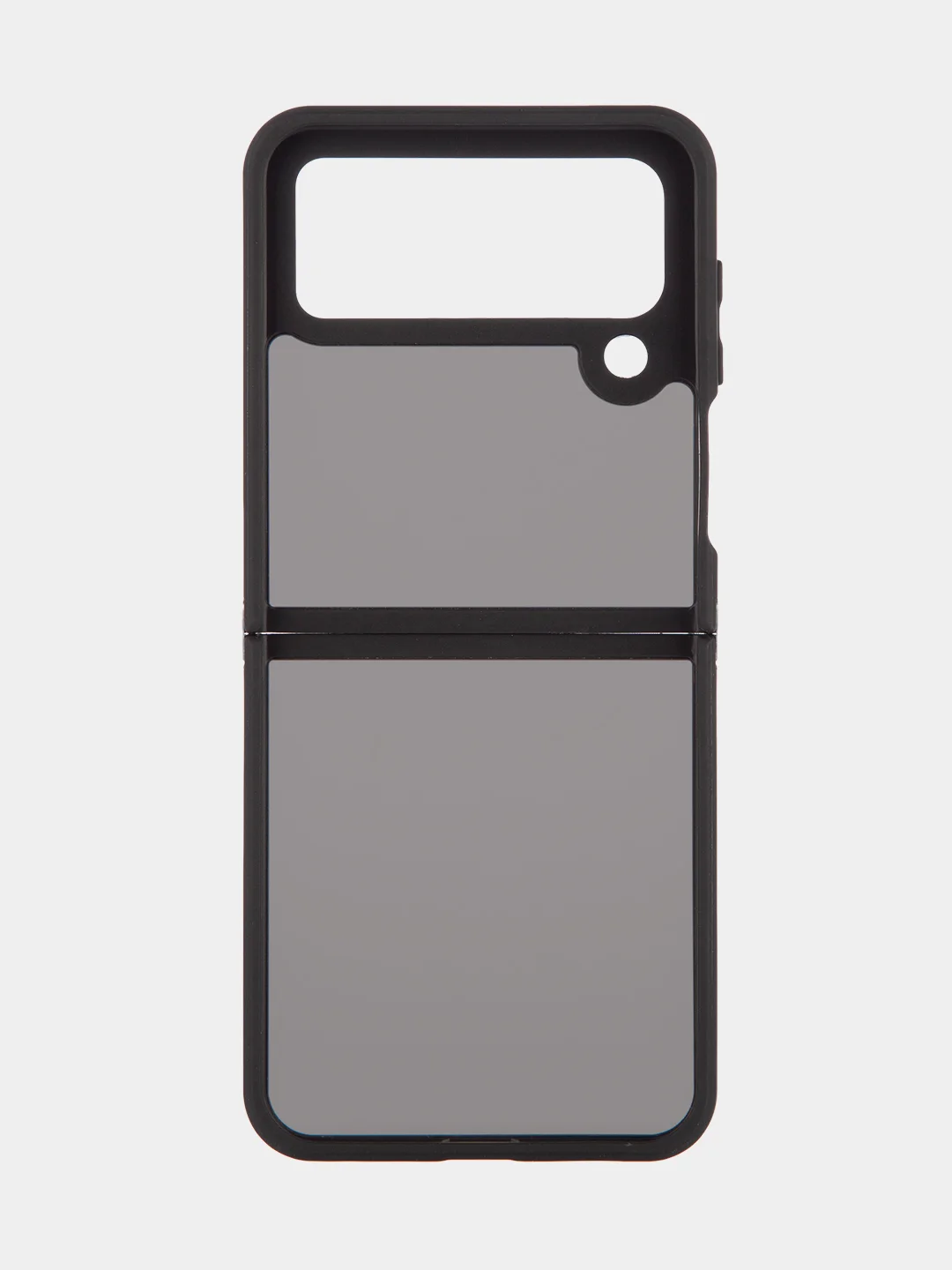 Черный чехол для Samsung Galaxy Z Flip 4, пластиковый Rosco противоударный, силиконовая окантовка