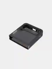 Черный чехол для Samsung Galaxy Z Flip 4, пластиковый Rosco противоударный, силиконовая окантовка