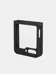 Прозрачный чехол для Samsung Galaxy Z Flip 5 пластиковый ROSCO противоударный, силиконовая окантовка