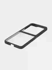 Прозрачный чехол для Samsung Galaxy Z Flip 5 пластиковый ROSCO противоударный, силиконовая окантовка