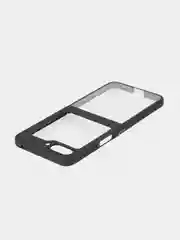 Прозрачный чехол для Samsung Galaxy Z Flip 5 пластиковый ROSCO противоударный, силиконовая окантовка