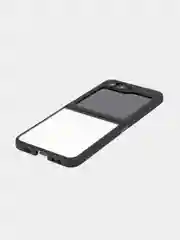 Прозрачный чехол для Samsung Galaxy Z Flip 5 пластиковый ROSCO противоударный, силиконовая окантовка