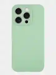 Зеленый чехол и стекло для Apple iPhone 15 Pro силиконовый ROSCO матовый тонкий с защитой камер