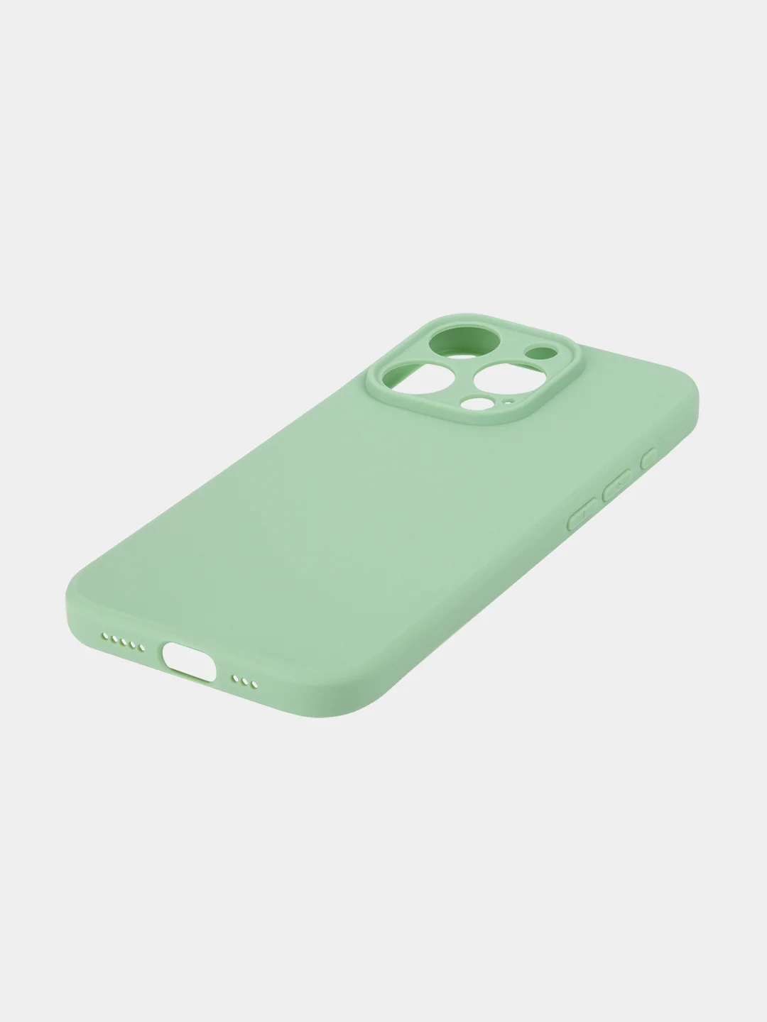 Зеленый чехол и стекло для Apple iPhone 15 Pro силиконовый ROSCO матовый тонкий с защитой камер