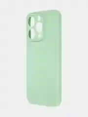 Зеленый чехол и стекло для Apple iPhone 15 Pro силиконовый ROSCO матовый тонкий с защитой камер
