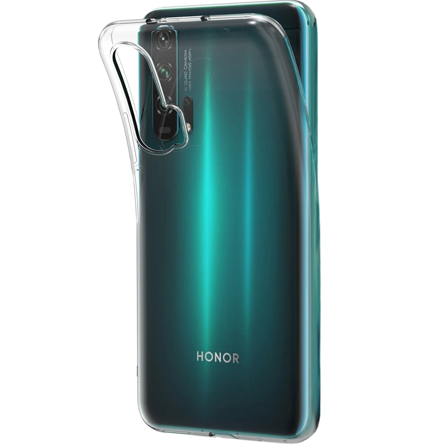 Прозрачный противоударный чехол для Honor 20 Pro силиконовый Rosco с усиленными углами, защитой камер