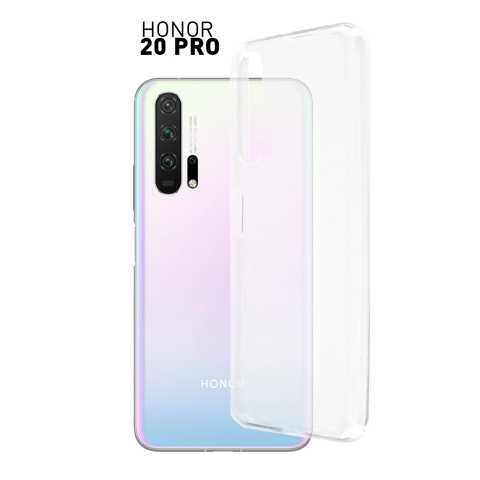 Противоударный чехол для Honor 20 Pro силиконовый Rosco с усиленными углами, защитой камер