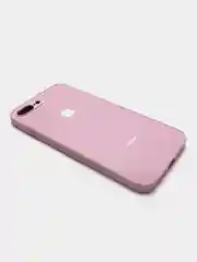 Сиреневый чехол силиконовый со стеклянной панелью для iPhone 7 Plus / iPhone 8 Plus
