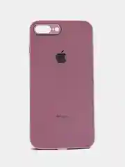 Сиреневый чехол силиконовый со стеклянной панелью для iPhone 7 Plus / iPhone 8 Plus
