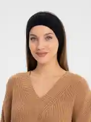 Черный повязка на голову, вязаная