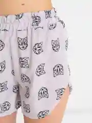 Бежевый женский пижамный летний костюм