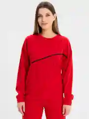 Красный женский спортивный костюм: свитшот и штаны