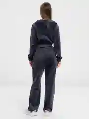 Угольный женский спортивный костюм, велюровый