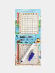 Настольная игра морской бой "Тихие воды", 2 стираемых маркера, 2 игровых поля