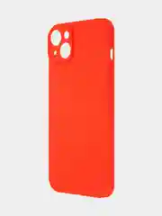 Красный чехол для iPhone 15 Plus силиконовый BROSCORP матовый/ прозрачный, тонкий, c защитой камер