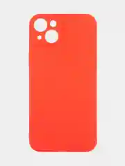 Красный чехол для iPhone 15 Plus силиконовый BROSCORP матовый/ прозрачный, тонкий, c защитой камер