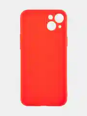 Красный чехол для iPhone 15 Plus силиконовый BROSCORP матовый/ прозрачный, тонкий, c защитой камер