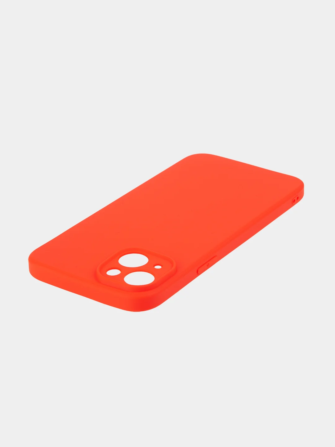 Красный чехол для iPhone 15 Plus силиконовый BROSCORP матовый/ прозрачный, тонкий, c защитой камер