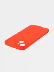 Красный чехол для iPhone 15 Plus силиконовый BROSCORP матовый/ прозрачный, тонкий, c защитой камер