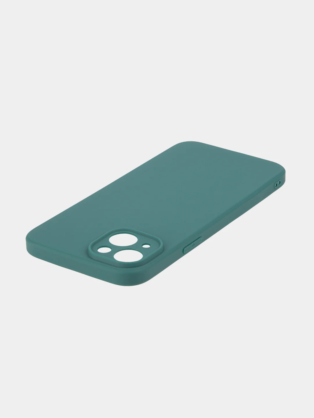 Тёмно-зелёный чехол для iPhone 15 Plus силиконовый BROSCORP матовый/ прозрачный, тонкий, c защитой камер