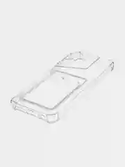 Прозрачный чехол для Tecno Pova Neo 3 противоударный BROSCORP, силиконовый, с карманом для карт