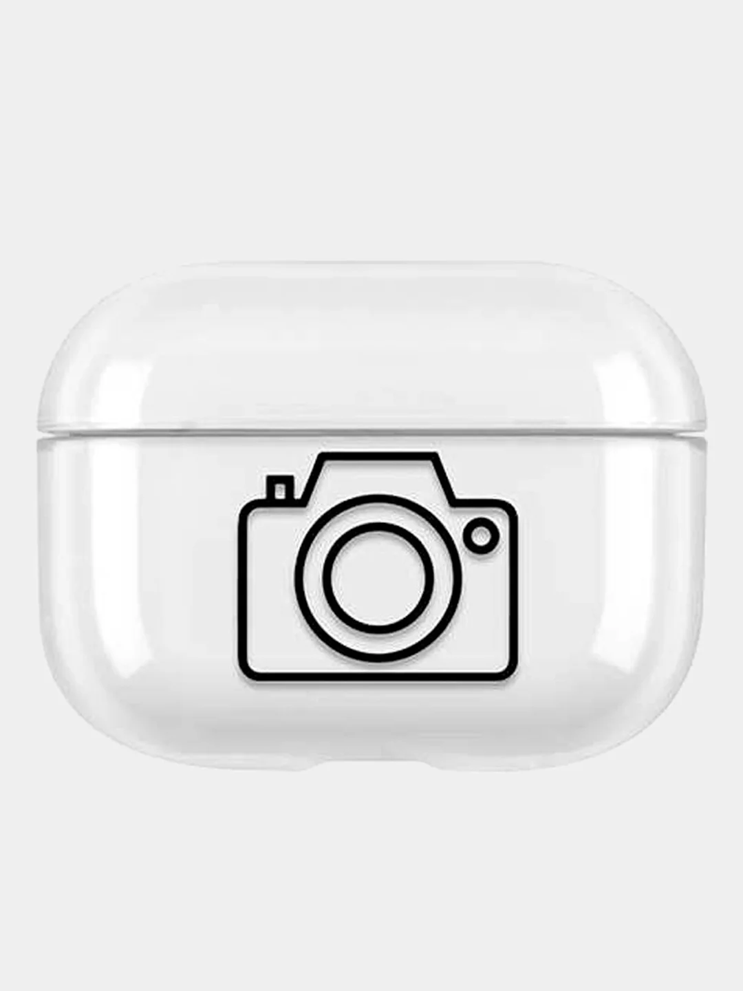 Черный прозрачный пластиковый чехол для Apple Airpods Pro