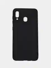 Черный силиконовый чехол накладка для Samsung a20/a30