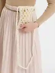 Клатч на шнурке, цвет белый