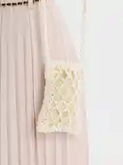 Клатч на шнурке, цвет белый