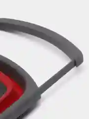 Красный складной дуршлаг с выдвижными ручками