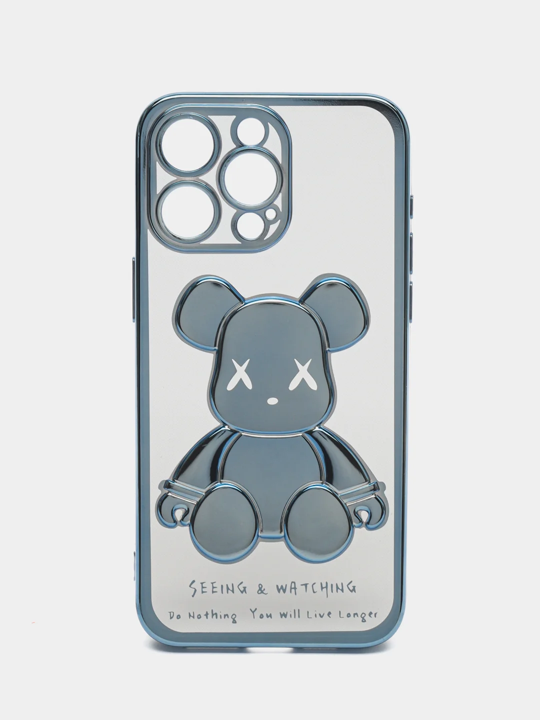 Синий чехол для iPhone 11, 13, 14, 15, Pro, Max, чехол на айфон силиконовый с принтом KAWS