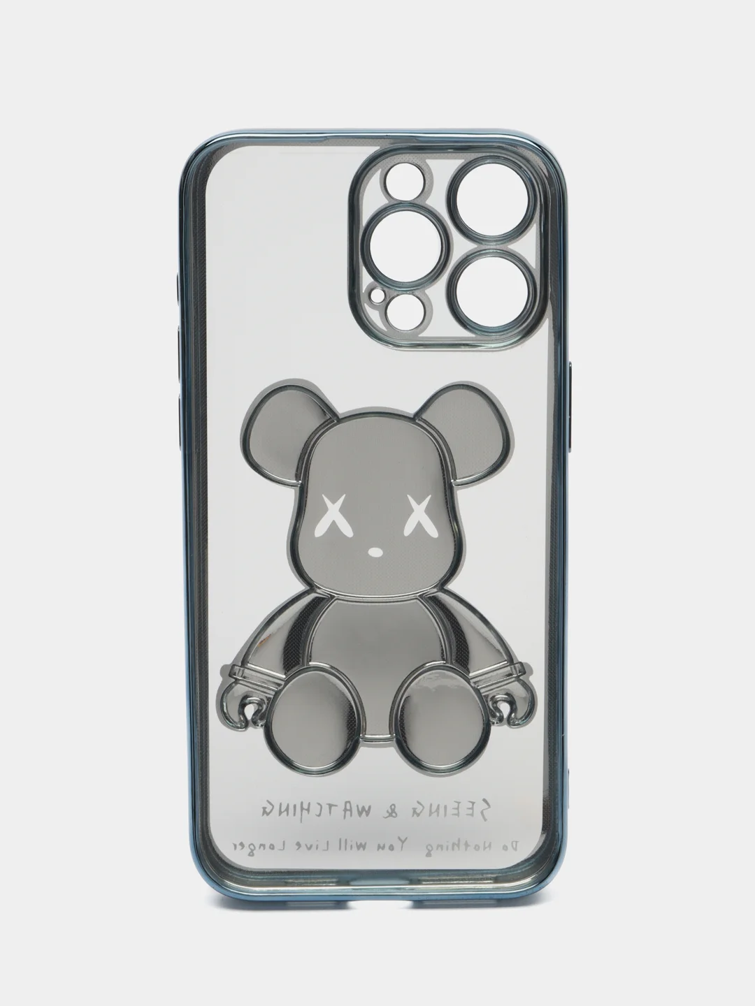 Синий чехол для iPhone 11, 13, 14, 15, Pro, Max, чехол на айфон силиконовый с принтом KAWS