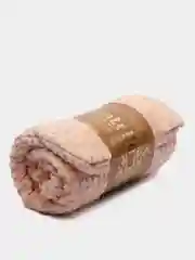 Кремовый плед "Кубик", в рубчик