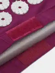 Серый массажный акупунктурный коврик с валиком (аппликатор Кузнецова) игольчатый