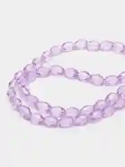 Лавандовый бусины стеклянные "Овал"