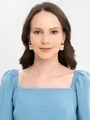 Белый серьги с пластиковыми вставками, золотые