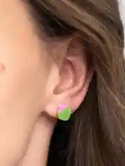 Серьги форме сердечек, разных фруктов и животных