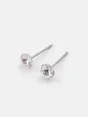 Белый серьги-гвоздики с крупным камнем Swarovski
