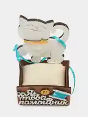 Игольница сувенирная "Кот Помощник", подарок бабушке, маме. ТМ Канышевы