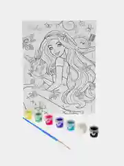 Набор для росписи по контурному рисунку с номерами Barbie Мульти Арт